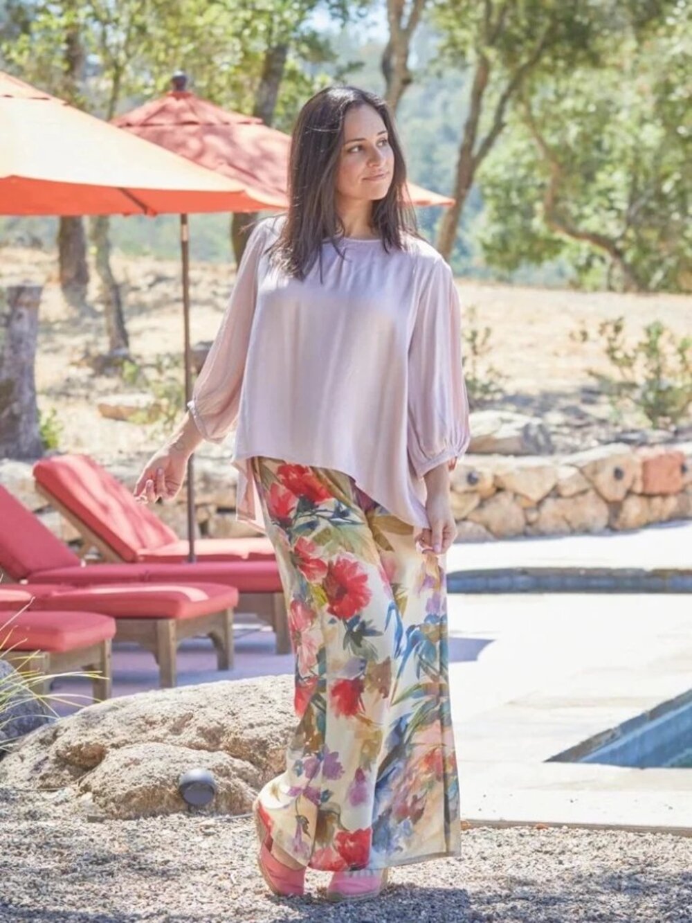 NWT Bryn Walker Silk OSCA Floral Pant